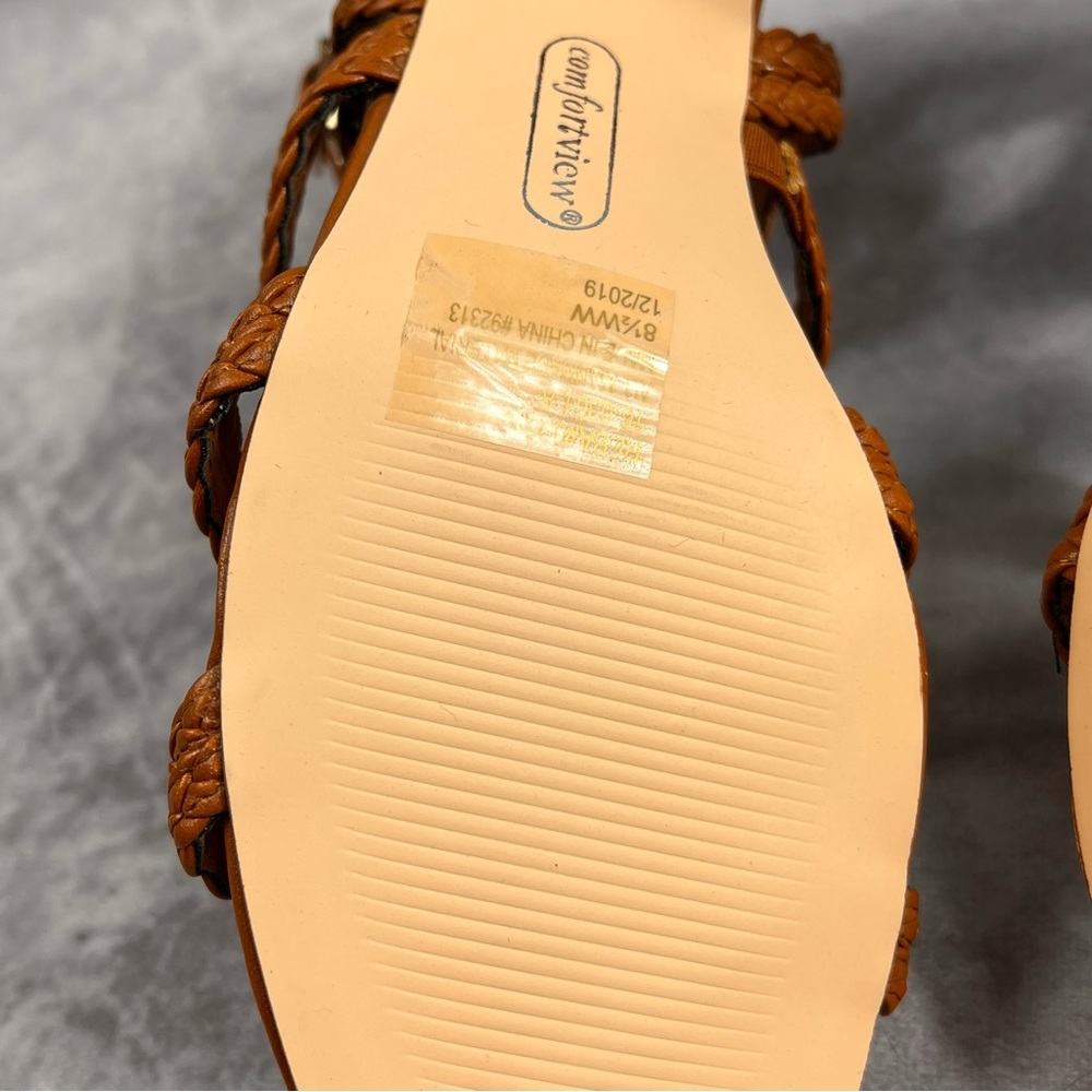 Comfortveiw Sandal Shoes Womens 8.5 WW Gladiator Buckle Heels - Picture 8 of 10